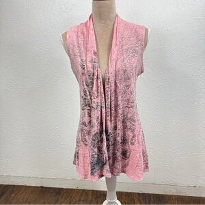 Maurices Blush Pink Sleeveless open front vest Top boho hippie